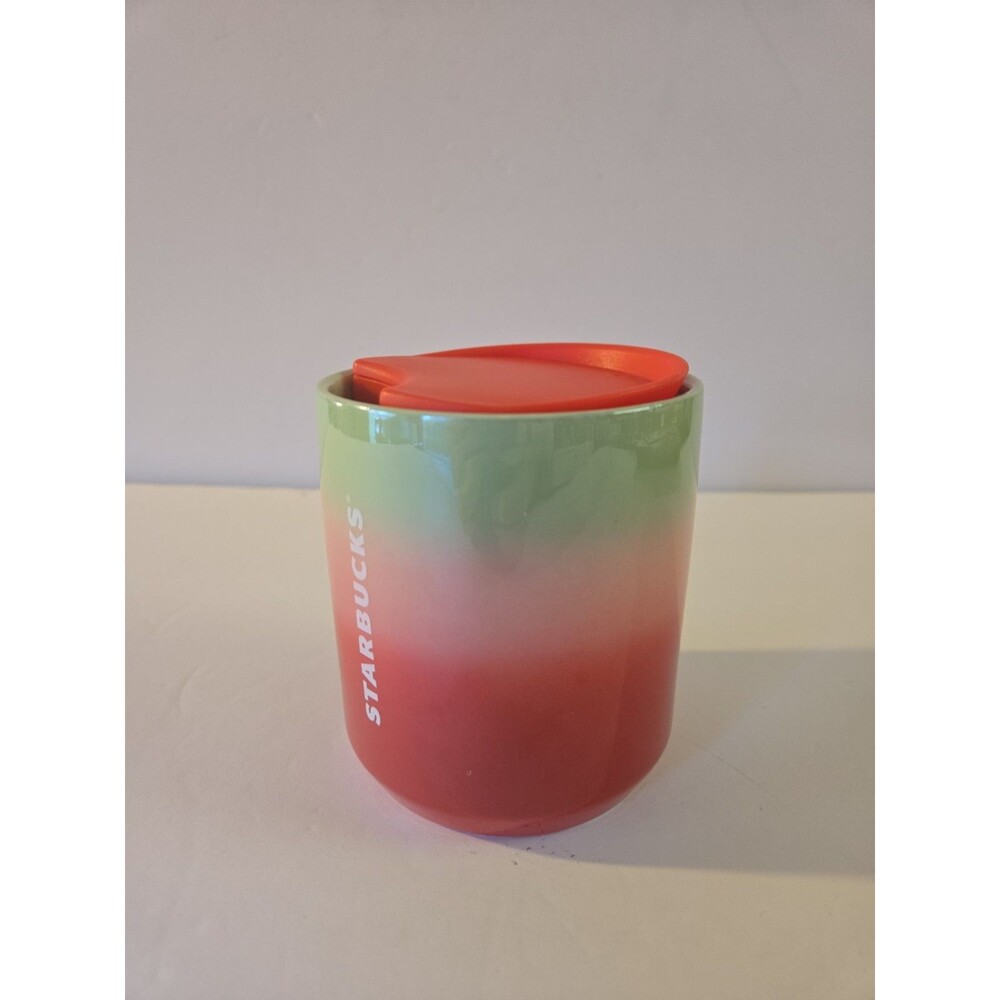 Starbucks Ceramic Double Wall Tumbler 8 oz Gradient Multicolor Coffee Mug Cup